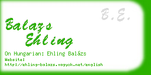 balazs ehling business card